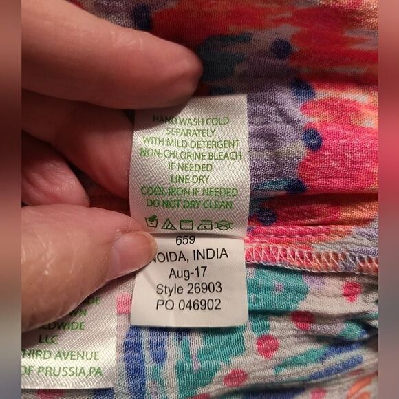 Lilly Pulitzer "Joelle" Off The Shoulder Tunic Dress, Printed Smocked | L - Picture 7 of 9